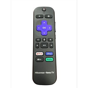 Hisense RC-FA5 2023 ROKU TV Remote Control | Voice | RF | Netflix | Disney + | Apple TV + | Hulu – 3226001295