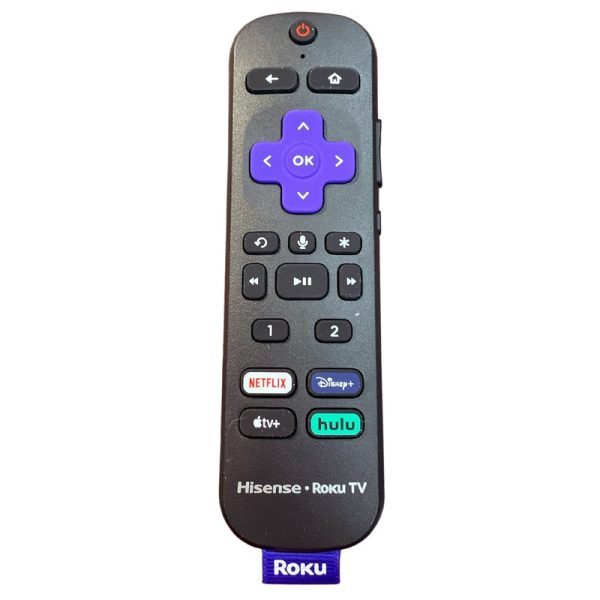 Hisense RC-MC5 ROKU TV Remote Control | Voice | RF | Headphone Jack | Favorites | Netflix | Disney + | Apple TV + | Hulu – 3226001169