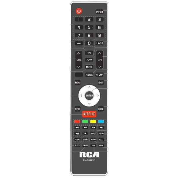 Hisense RCA EN33925R TV Remote Control