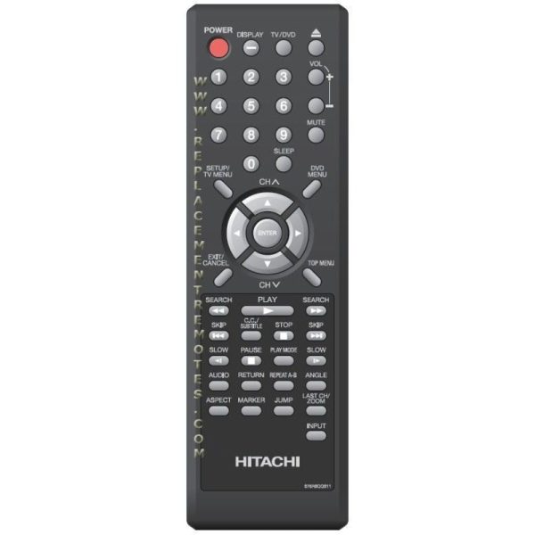 Hitachi 076R0QQ011 TV/DVD Remote Control