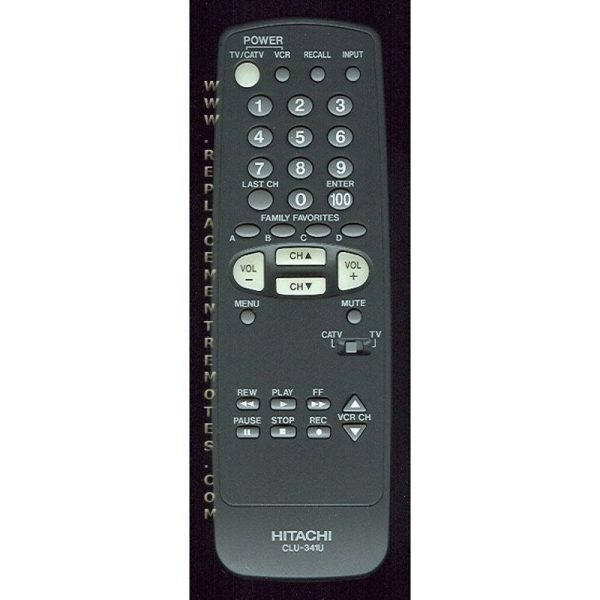 Hitachi CLU341U TV Remote Control