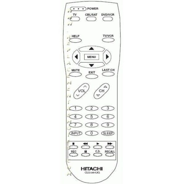Hitachi CLU381UG TV Remote Control
