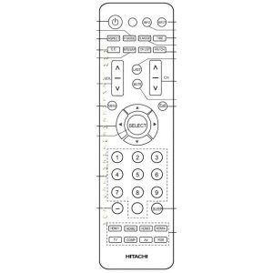 Hitachi EN-31207H TV Remote Control