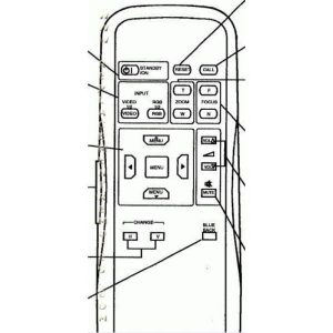 Hitachi HL00401 TV Remote Control