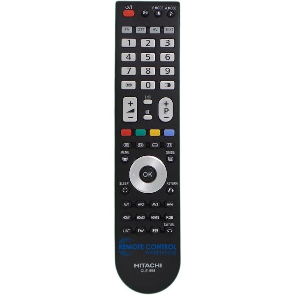 Hitachi Original Remote Control CLE998 REPLACE CLE-970 –  42PD8900TA TV Genuine