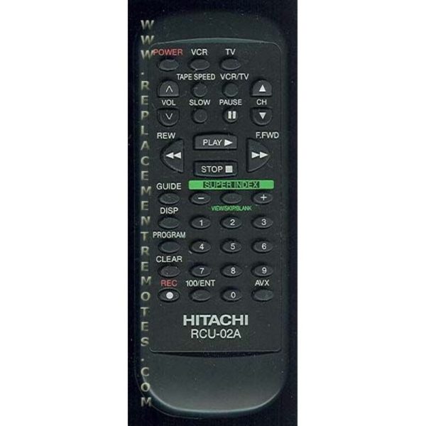 Hitachi RCU02A VCR Remote Control