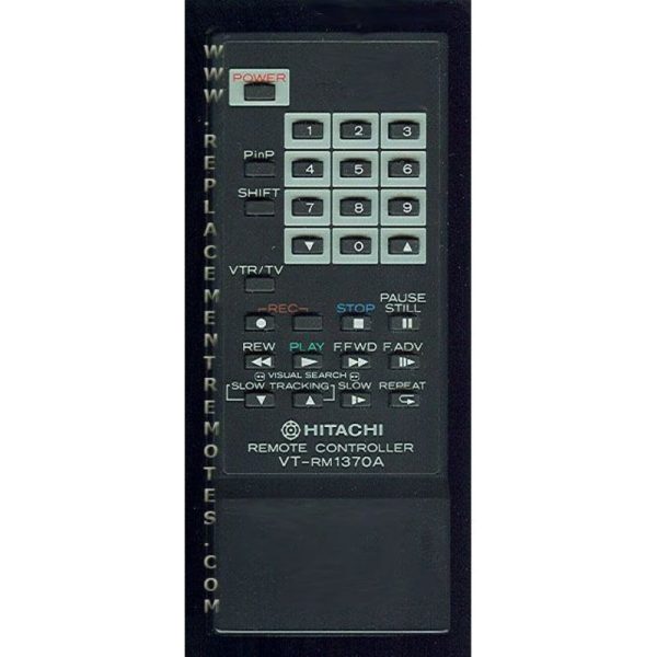 Hitachi VTRM1370A VCR Remote Control