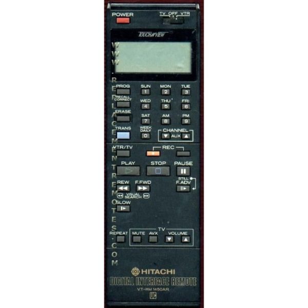 Hitachi VTRM1450AR VCR Remote Control