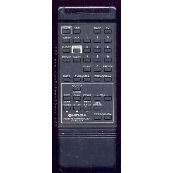 Hitachi VTRM151A VCR Remote Control
