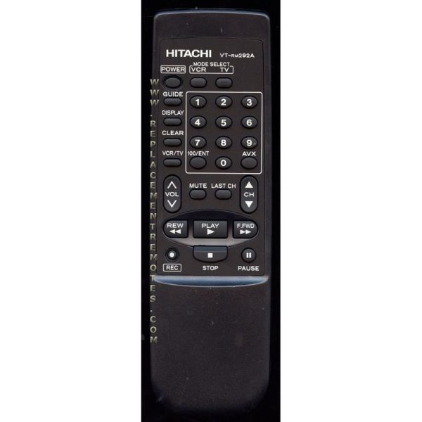 Hitachi VTRM292A VCR Remote Control