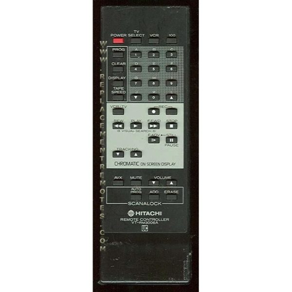 Hitachi VTRM3006A VCR Remote Control