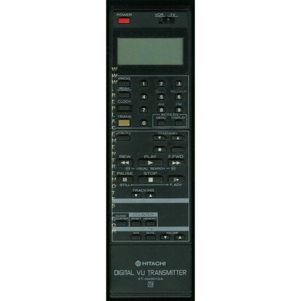 Hitachi VTRM3010A VCR Remote Control