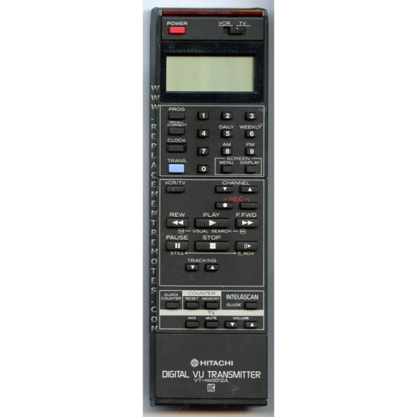 Hitachi VTRM3012A VCR Remote Control