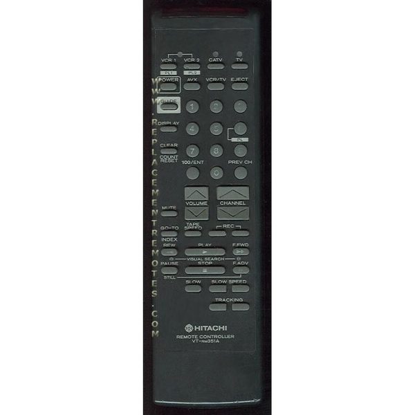 Hitachi VTRM351A VCR Remote Control