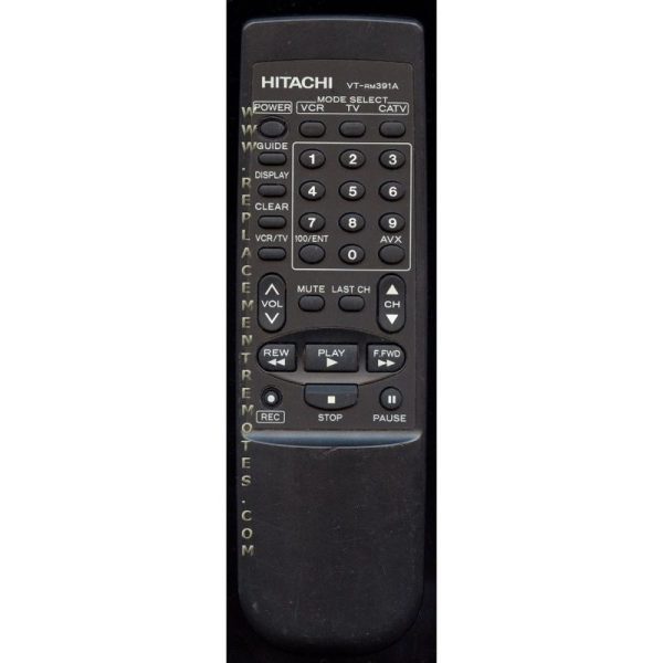 Hitachi VTRM391A VCR Remote Control