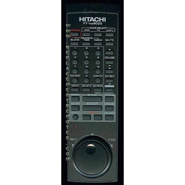Hitachi VTRM602S VCR Remote Control