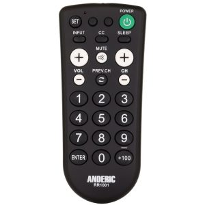 Hospitality 1-Device TV Universal with Large Keys Remote Control – RR1001