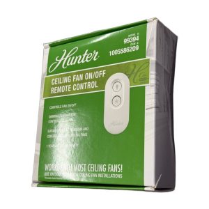 Hunter Universal On/Off Damp Rated Ceiling Fan Remote Control White – 99394 K6018-02