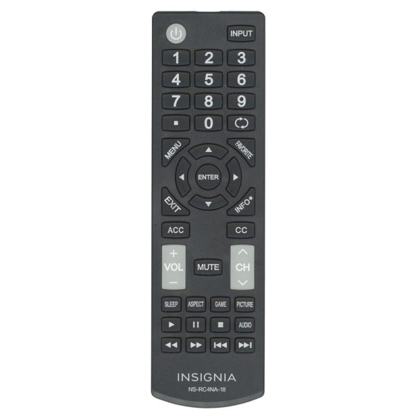 Insignia NS-RC4NA-18 TV Remote Control – NSRC4NA18