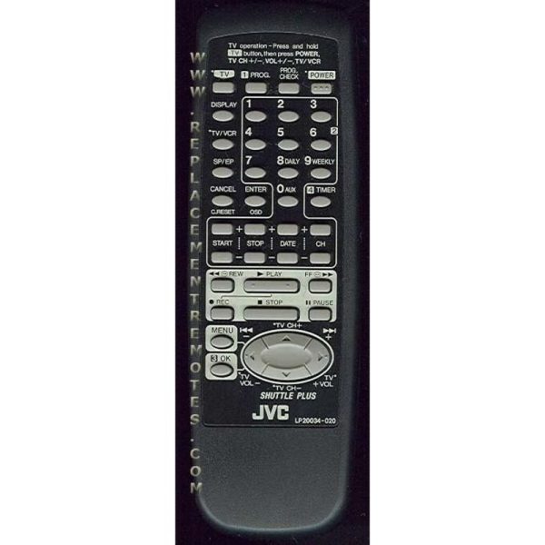 JVC LP20034020 VCR Remote Control