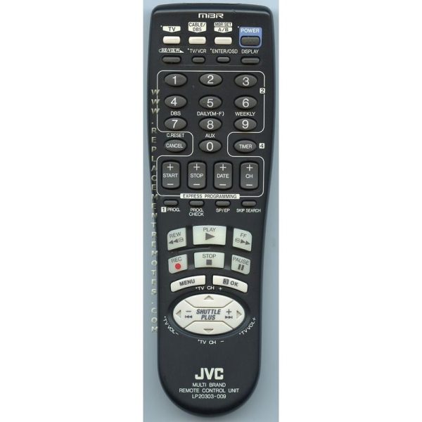JVC LP20303009 VCR Remote Control