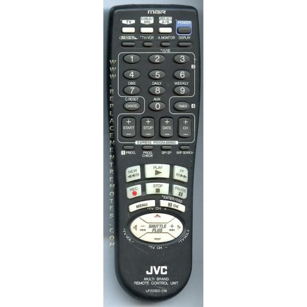 JVC LP20303018 VCR Remote Control