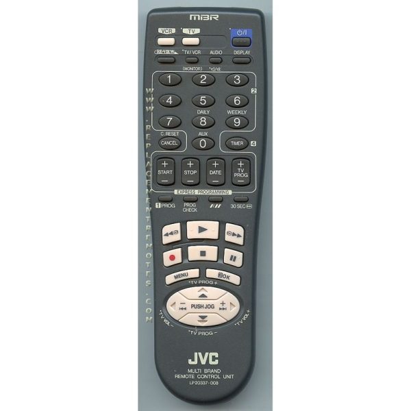 JVC LP20337008 VCR Remote Control