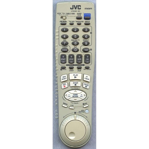 JVC LP20465001 VCR Remote Control