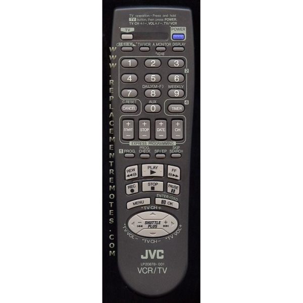 JVC LP20878001 TV/VCR Remote Control