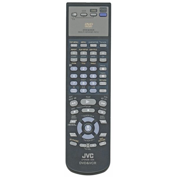 JVC LP21036034 DVD/VCR Remote Control