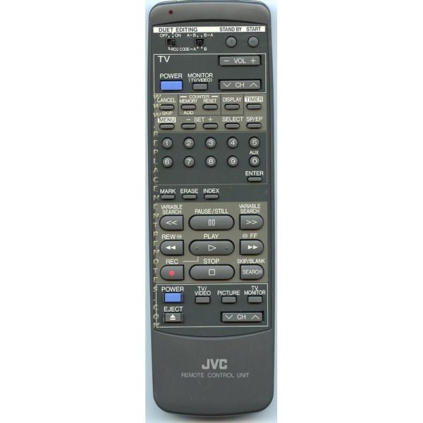 JVC PQ10956B VCR Remote Control