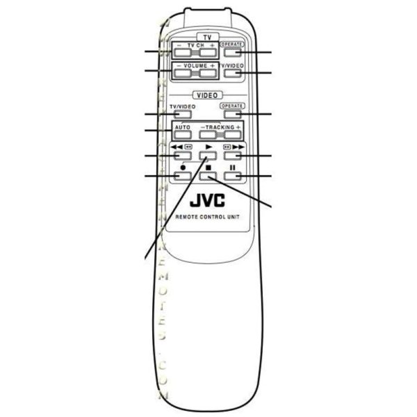 JVC PQ35593B2 VCR Remote Control