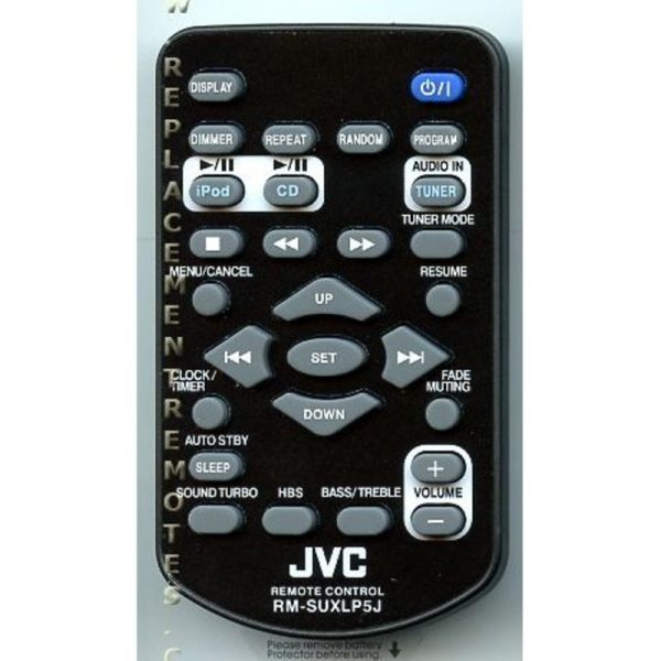 JVC RMSUXLP5J Car Audio Remote Control