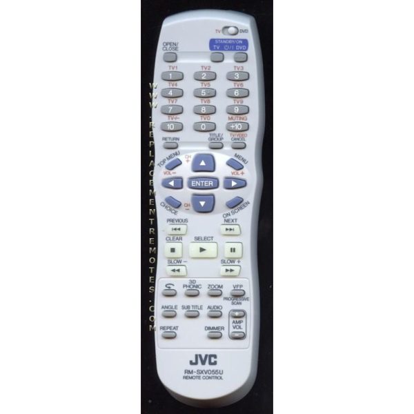 JVC RMSXV055U DVD Remote Control