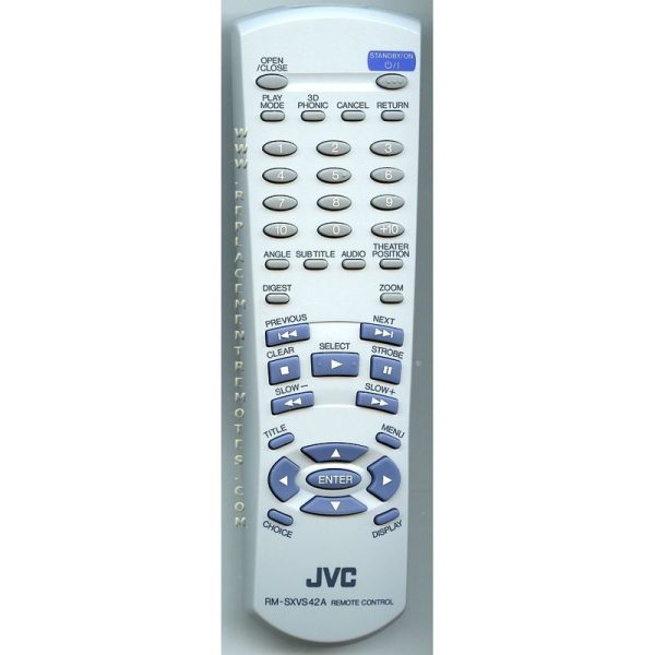 JVC RMSXVS42A DVD Remote Control