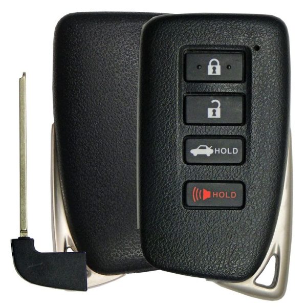 Lexus Smart Remote Replacement Shell with Emergency Key – 4 buttons by Car & Truck Remotes