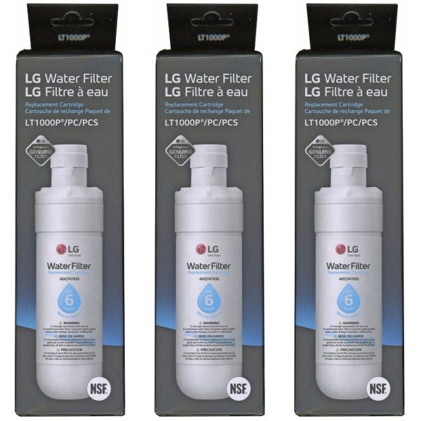 LG 3-pack LT1000P Replacement Water Filters – ADQ75795105