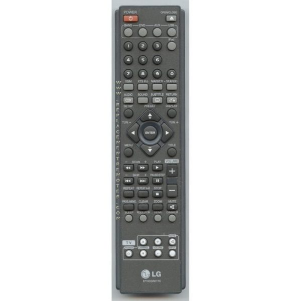 LG 6710CDAK17C Home Theater Remote Control