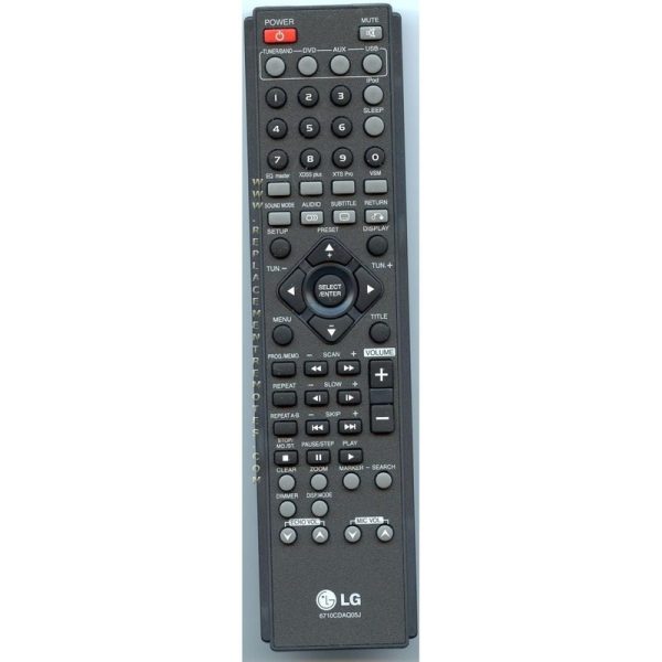 LG 6710CDAQ05J DVD Remote Control