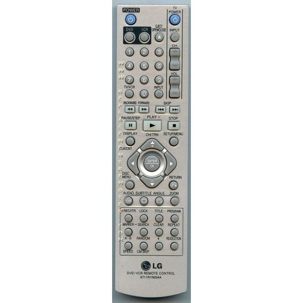 LG 6711R1N204A DVD Remote Control