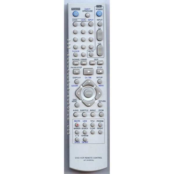 LG 6711R1P072J DVD/VCR Remote Control