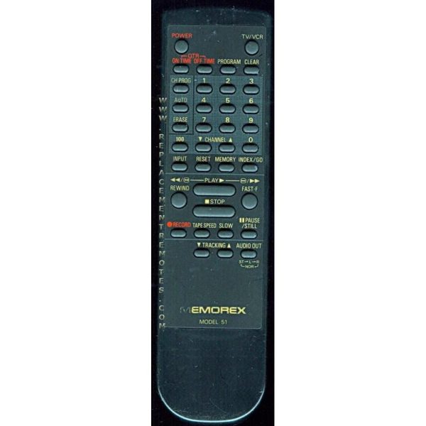 Memorex MODEL51 VCR Remote Control