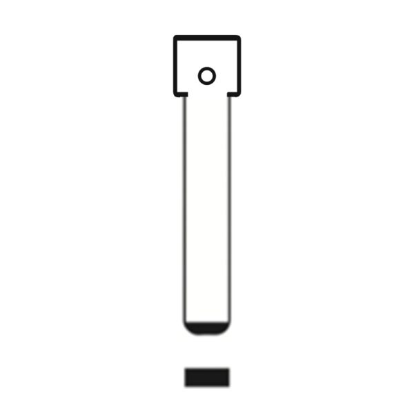 MFK/Transponder/Chip Key Blade to suit Citroen/Peugeot VA2