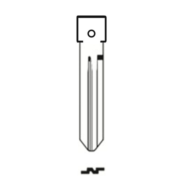 MFK/Transponder/Chip Key Blade to suit Nissan NSN19