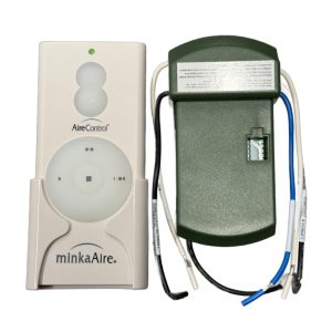 Minka-Aire AireControl 3 Speed Universal 256 Bit Handheld Ceiling Fan Remote Control for LED with Receiver Kit – White – RCS223