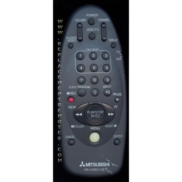 Mitsubishi HSU430/U130 VCR Remote Control