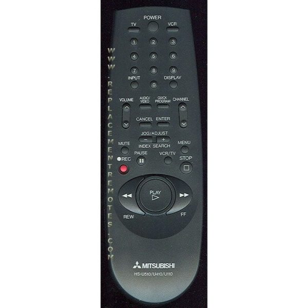 Mitsubishi HSU510 HSU410 HSU110 VCR Remote Control