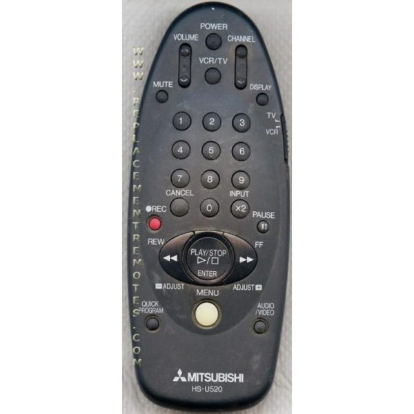 Mitsubishi HSU520 VCR Remote Control