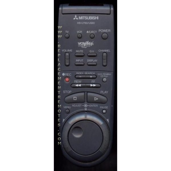 Mitsubishi HSU760/HSU560 VCR Remote Control