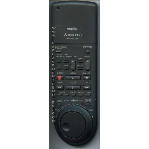 Mitsubishi HSU770/U650 VCR Remote Control